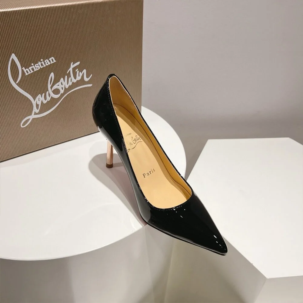Christian Louboutin Scepter 85 Patent Pumps Black product view 5