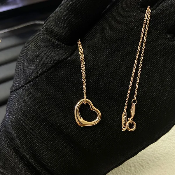 Tiffany & Co. Smooth Open Heart Necklace Gold-Tone product view 2