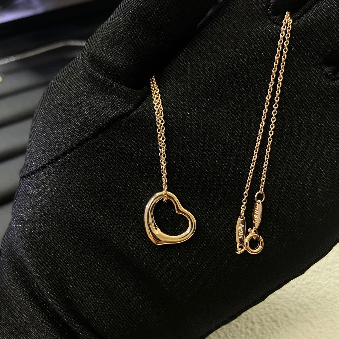 Tiffany & Co. Smooth Open Heart Necklace Gold-Tone product view 2