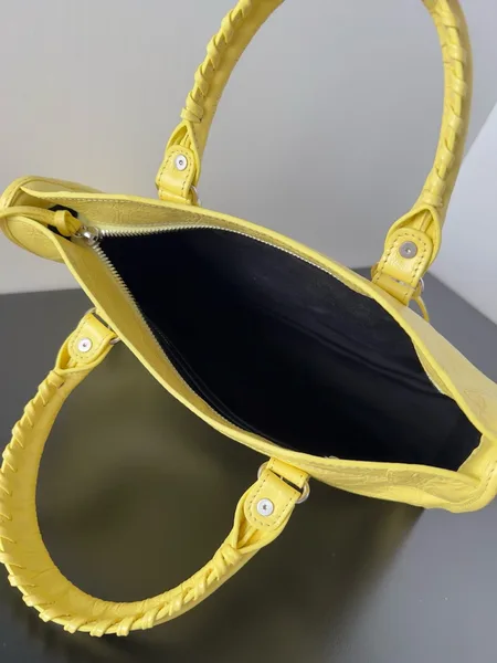 Balenciaga Le City Small Bag in Yellow Arena Lambskin product view 4
