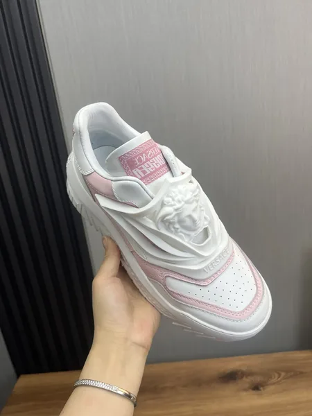 Versace Leather Sneakers White Pink product view 7