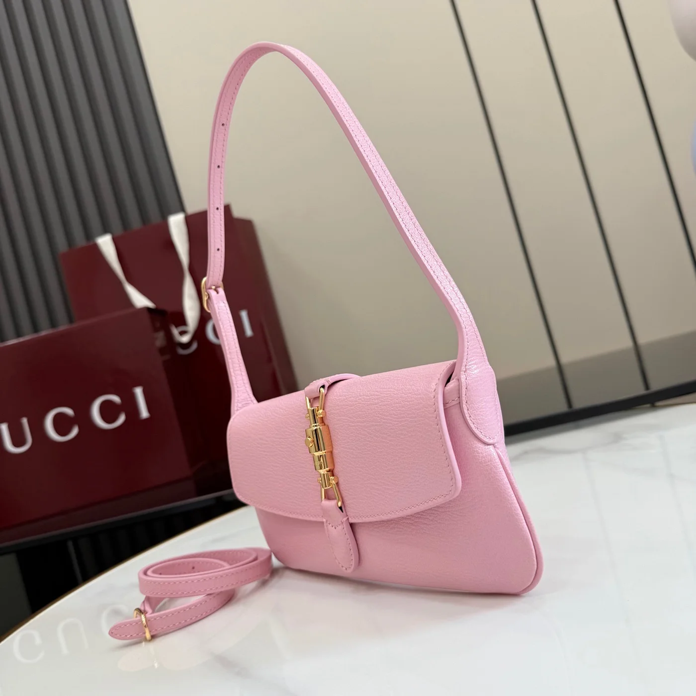 Gucci Jackie Small Shoulder Bag — Pink product view 6