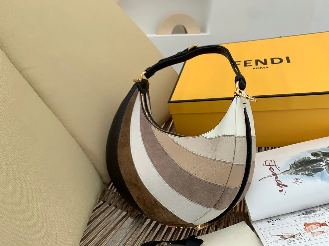 Fendi Fendigraphy Small Hobo Bag In Inlaying Leather product view 6