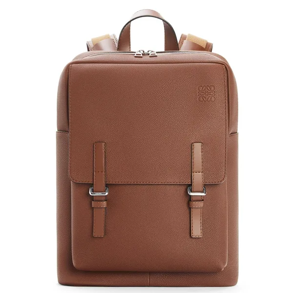 Loewe Military Backpack in Brown Grained Leather product photo