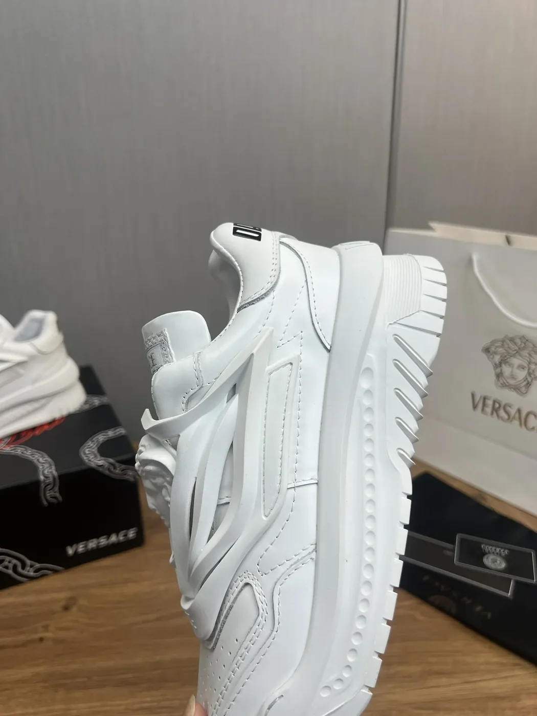 Versace Leather Sneakers White product view 8