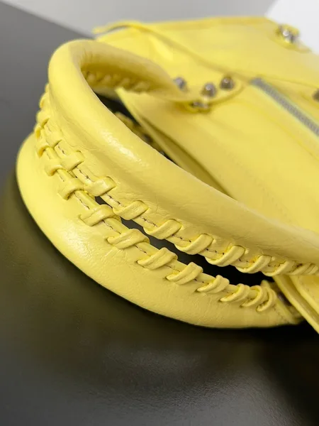 Balenciaga Le City Small Bag in Yellow Arena Lambskin product view 9