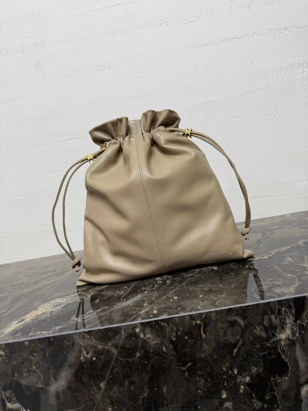 Celine Small Crystal Pouch — Taupe product view 1