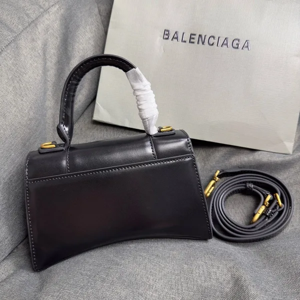 Balenciaga Hourglass XS Bag in Black Box Calfskin product view 7