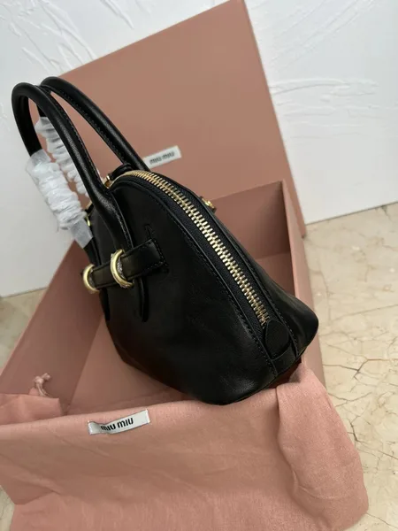 Miu Miu Aventure Small Top-handle Bag in Black Nappa Leather product view 2