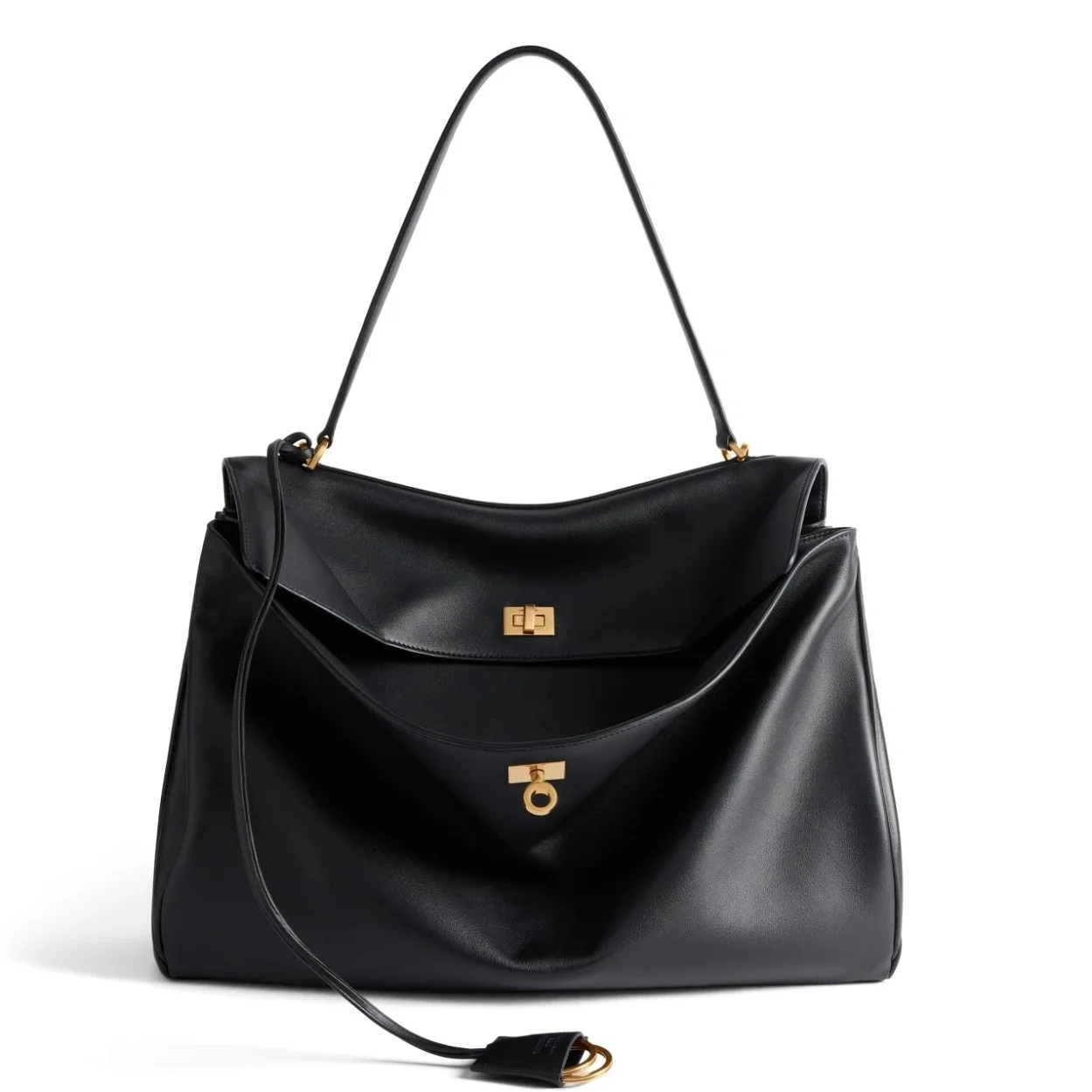 Balenciaga Rodeo Large Bag in Black Calfskin product view 1