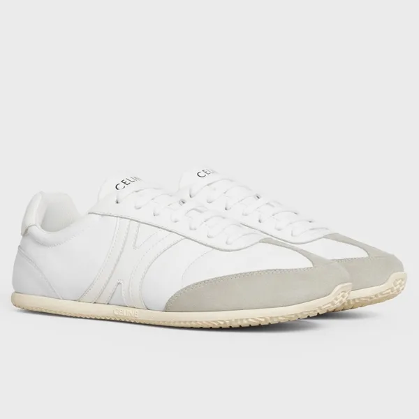 Celine Women’s Jogger Low-top Sneakers in White Leather product photo