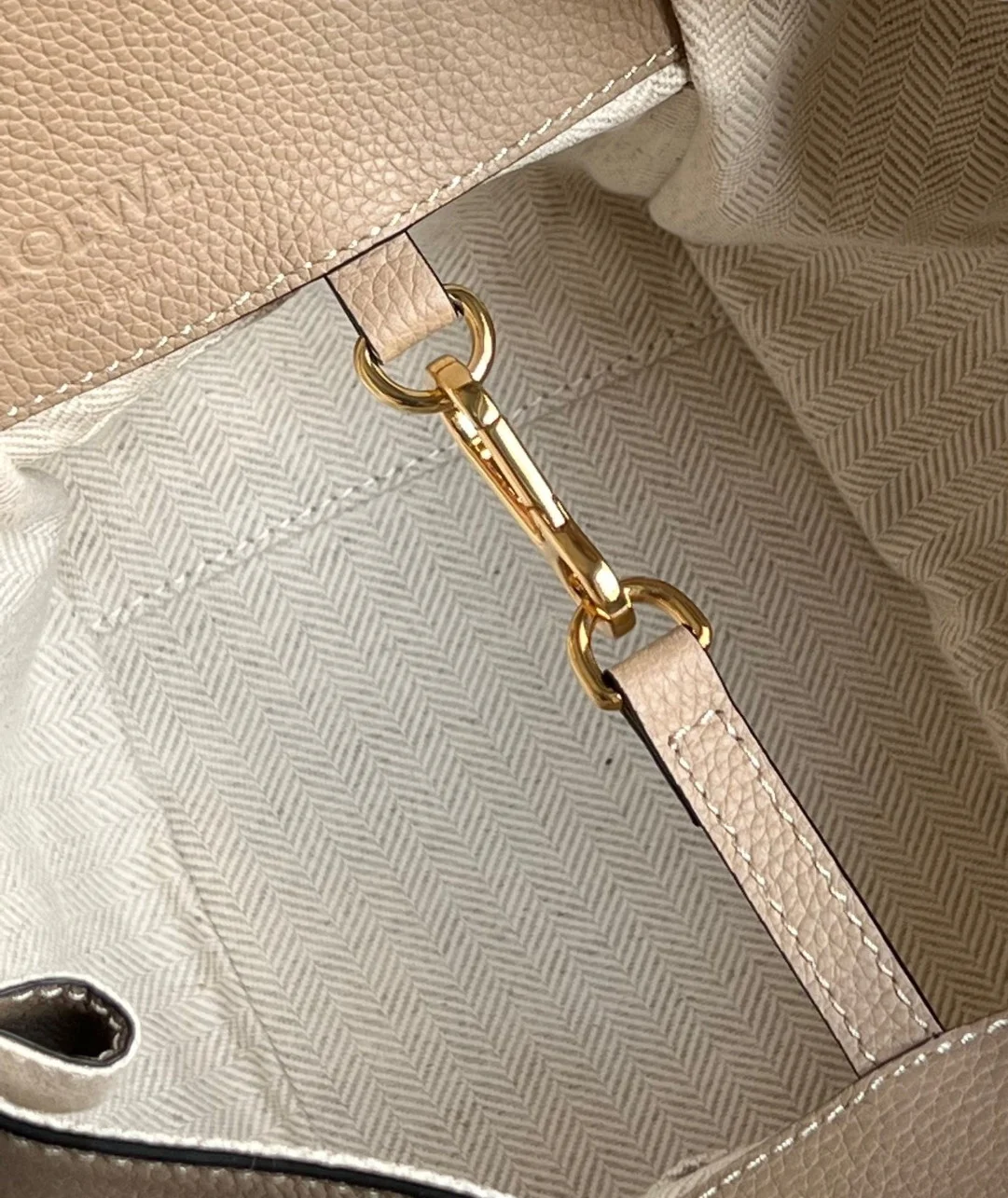 Loewe Compact Hammock Bag in Sand Grained Calfskin product view 7