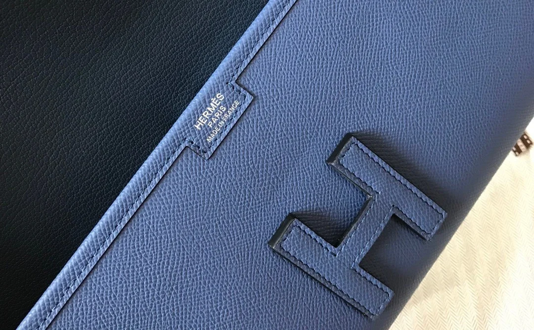 Hermes Jige Elan 29 Clutch Bag In Blue Agate Epsom Leather product view 6