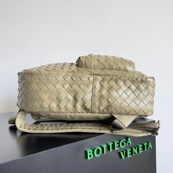 Bottega Veneta Small Backpack In Taupe Intrecciato Calfskin product view 8