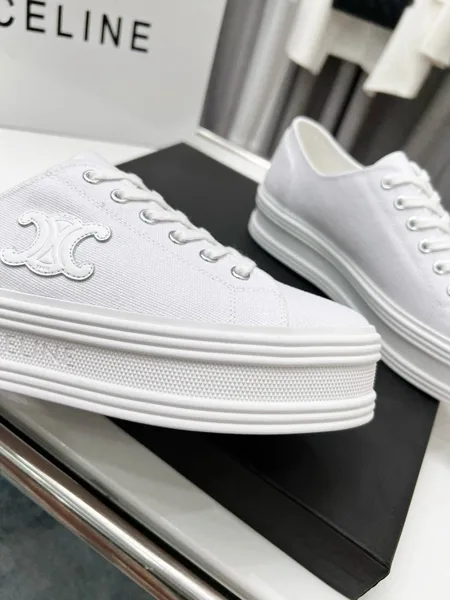 Celine Women’s Jane Low-top Sneakers in White Canvas product view 2