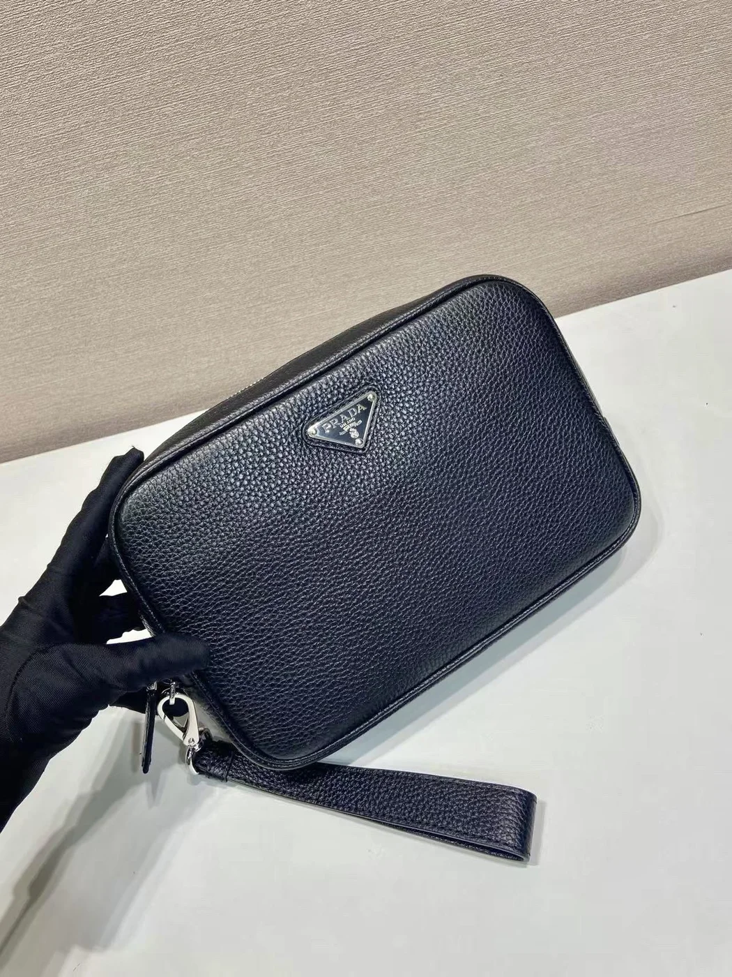 Prada Leather Pouch — Black product view 4