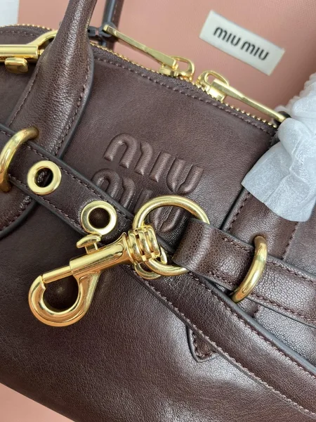 Miu Miu Aventure Small Top-handle Bag in Briarwood Nappa Leather product view 10