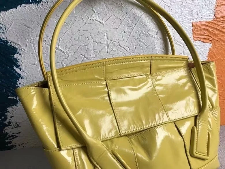 Bottega Veneta Arco Medium Bag In Yellow Intrecciato Leather product view 8