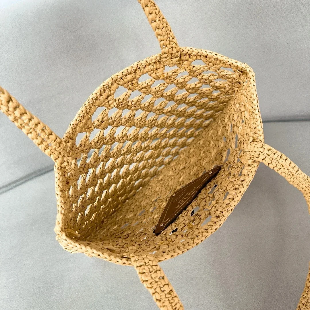 Prada Crochet Tote Bag in Beige Raffia-effect Yarn product view 4