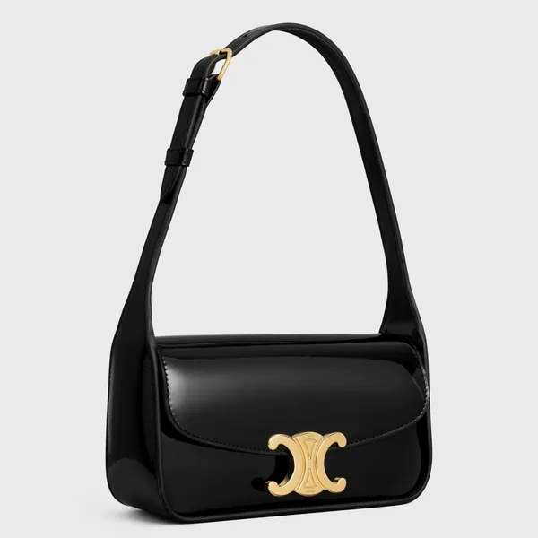 Celine Terence Shoulder Bag in Black Patent Calfskin product photo