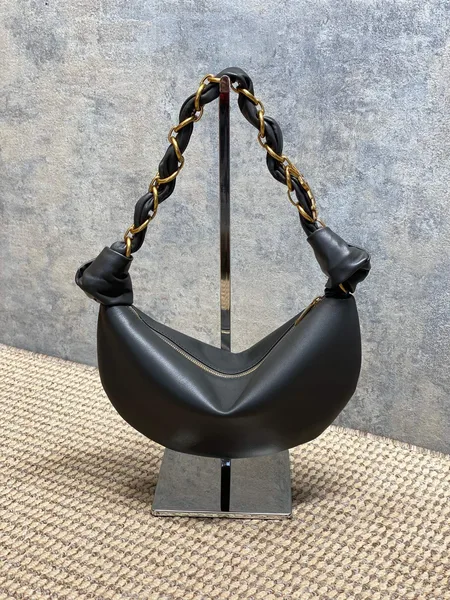 Saint Laurent Amalia Mini Hobo Bag — Dark Grey product photo