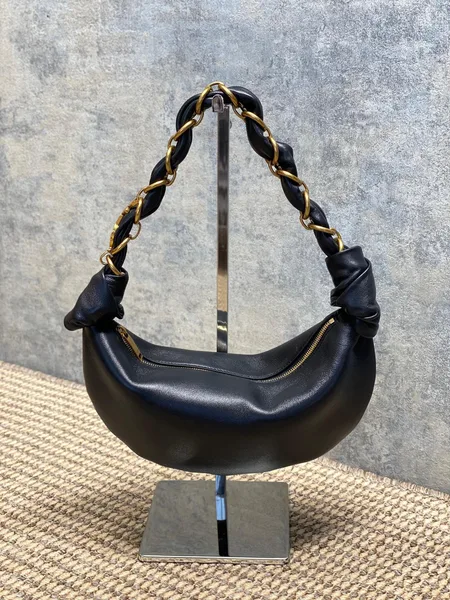 Saint Laurent Amalia Mini Hobo Bag — Black product view 3