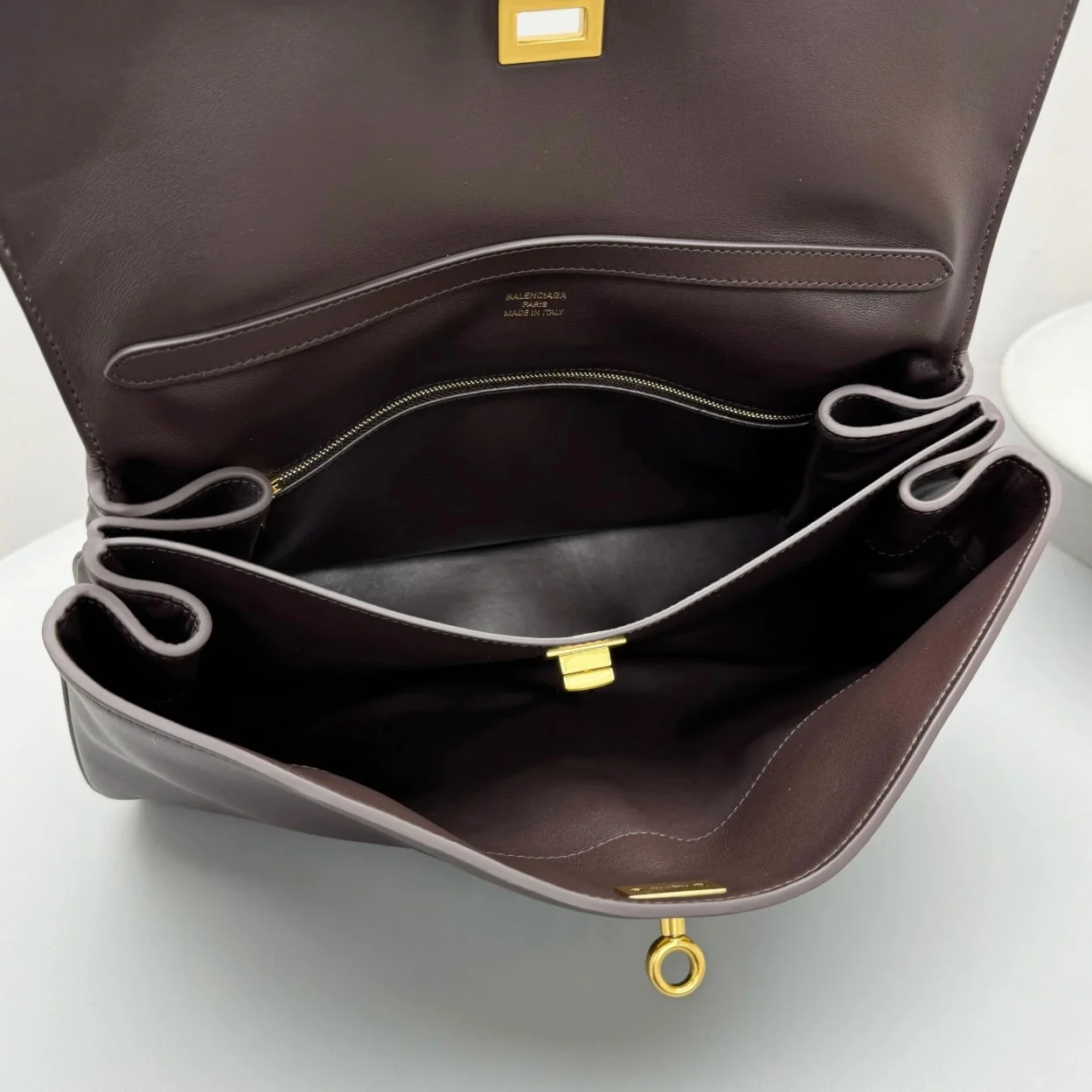 Balenciaga Rodeo Medium Bag in Chocolate Calfskin product view 6