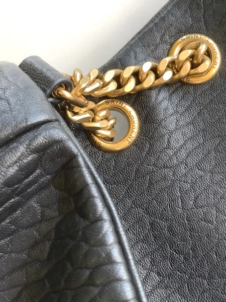 Saint Laurent Calypso Small Bag In Black Grained Lambskin product view 3