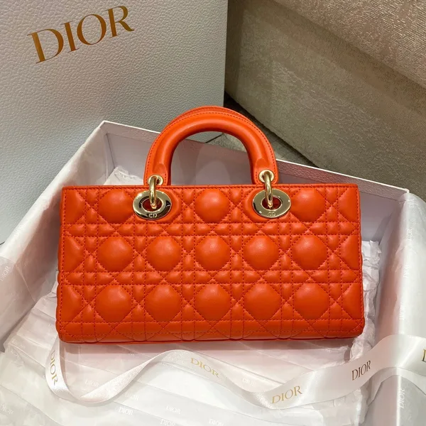 Dior Lady D-Joy Medium Bag In Red Cannage Lambskin product view 8