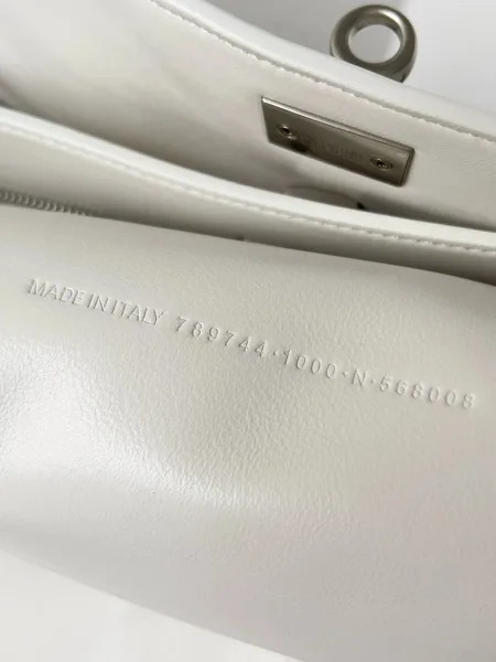 Balenciaga Rodeo Large Bag in White Croc-Embossed Calfskin product view 9