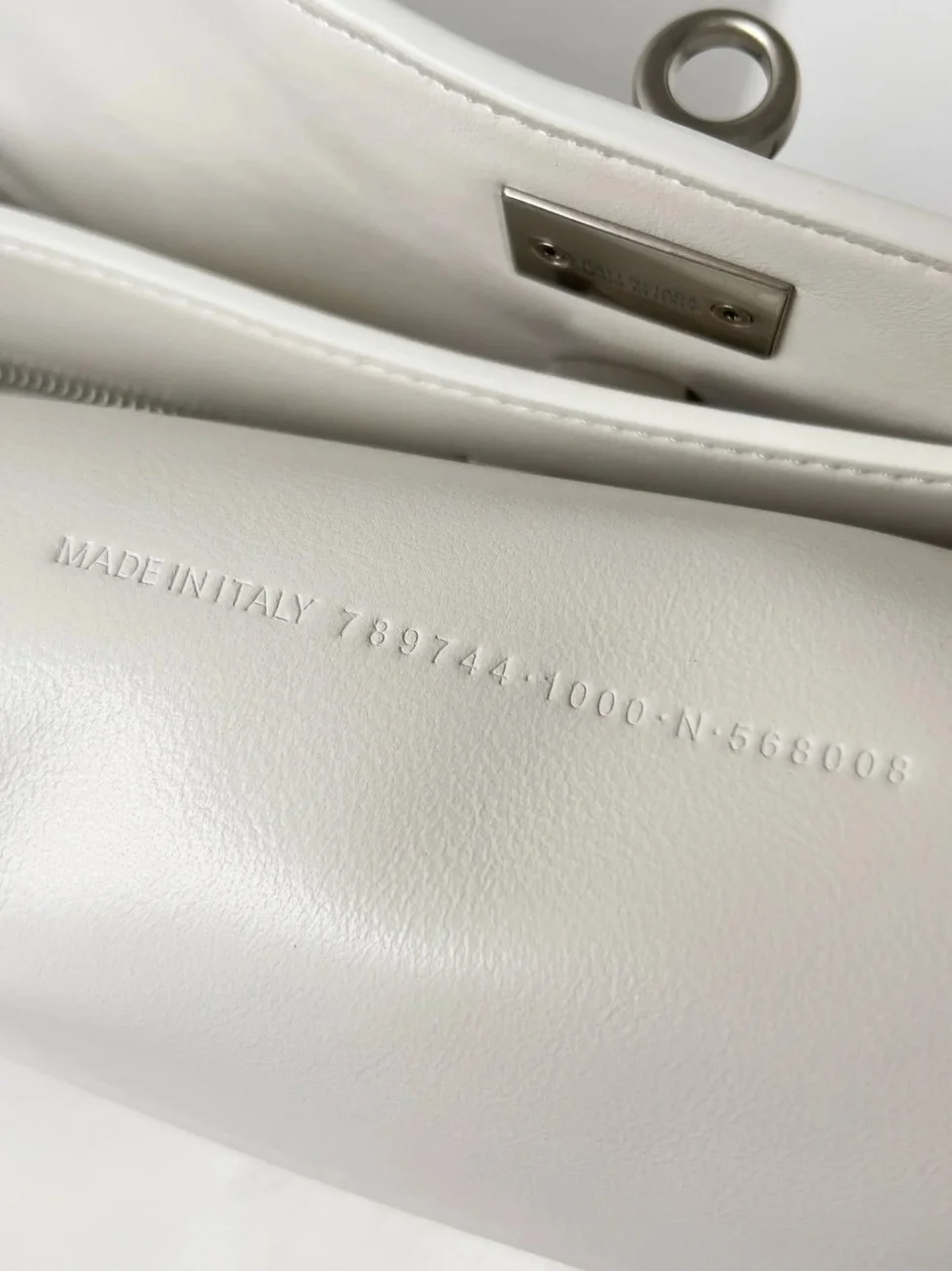 Balenciaga Rodeo Large Bag in White Croc-Embossed Calfskin product view 9
