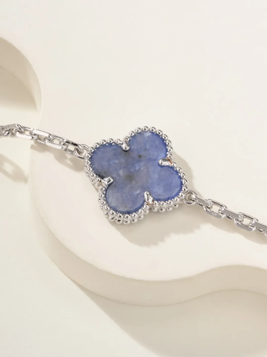 Van Cleef & Arpels Alhambra Blue Five-Clover Silver-Tone Bracelet product view 6