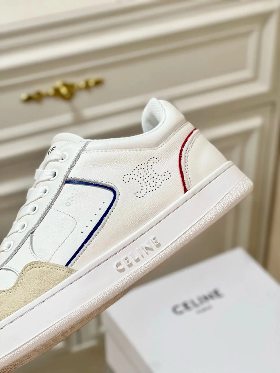 Celine Women’s CT-10 Low-top Sneakers in White Leather product view 7