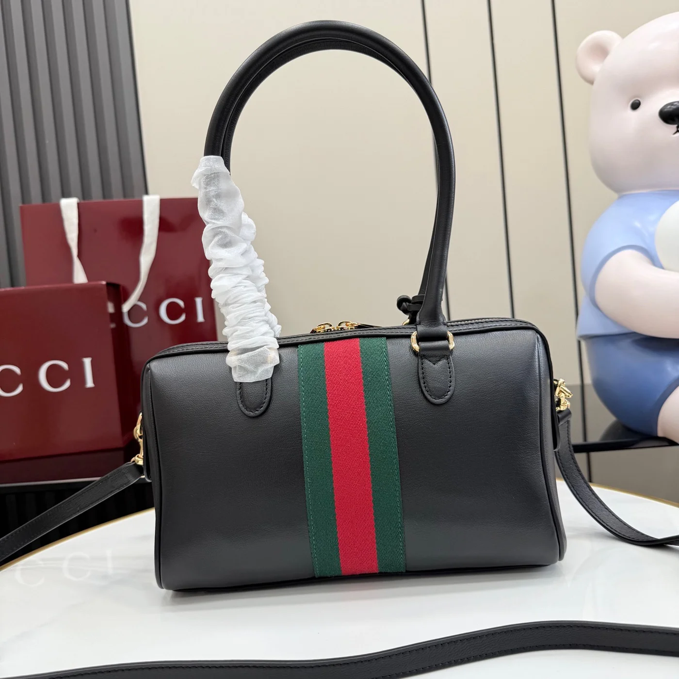Gucci Borsetto Medium Boston Bag — Black product view 3