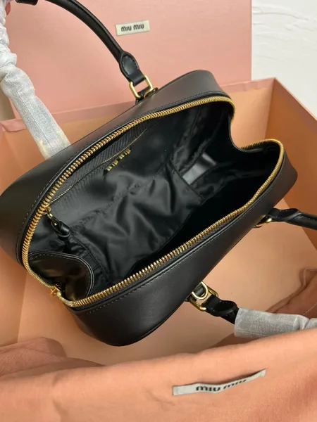 Miu Miu Arcadie Large Bag in Black Leather product view 6
