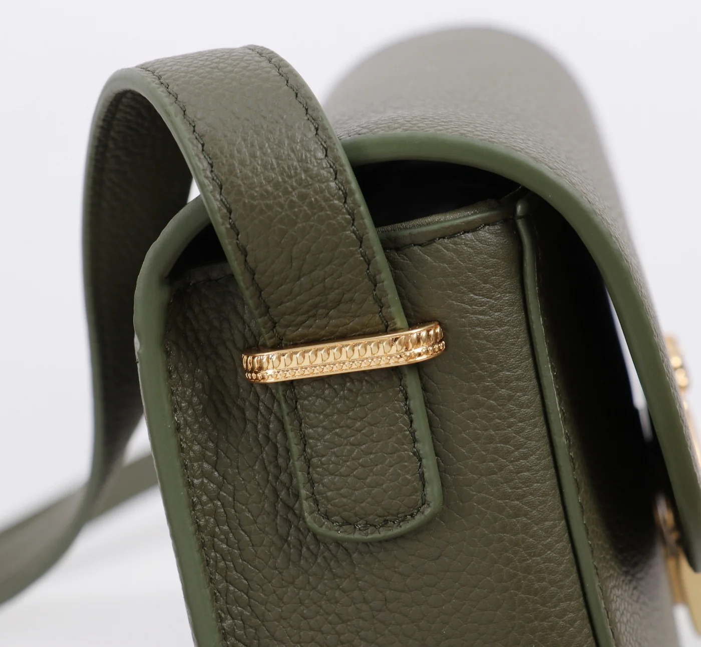 Medium Dior Médaillon Flap Bag — Olive Green product view 4