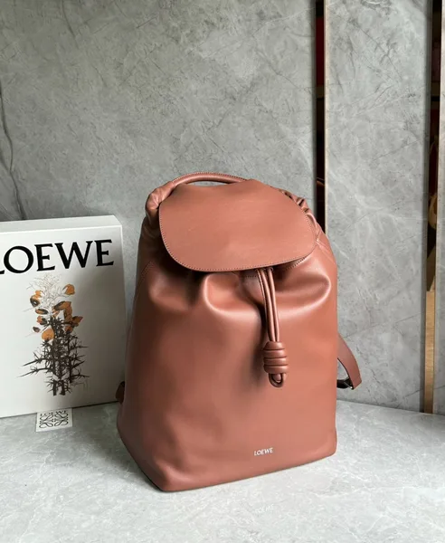 Loewe Flamenco Backpack in Brownie Supple Calfskin product view 6