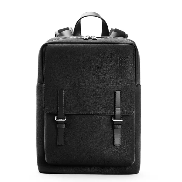 Loewe Military Backpack in Black Grained Leather product photo