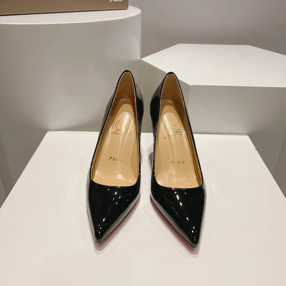 Christian Louboutin Scepter 85 Patent Pumps Black product view 3