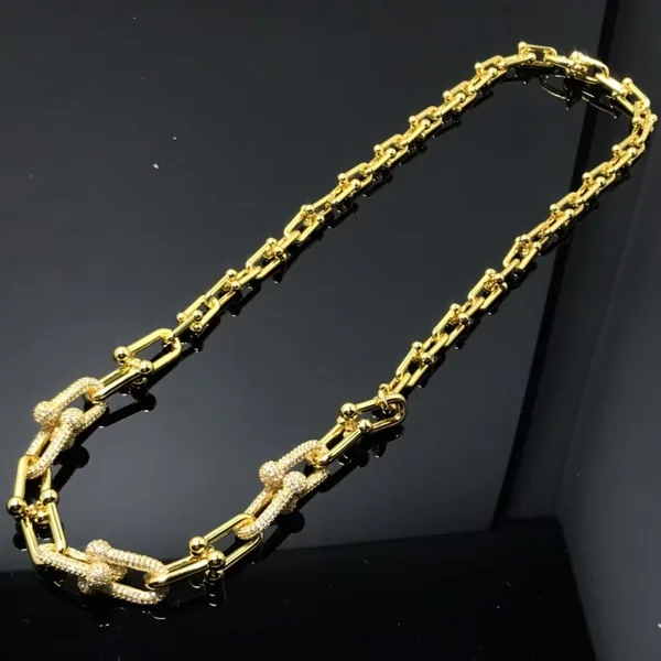 Tiffany & Co. HardWear Graduated Pavé-Effect Link Necklace Gold-Tone product photo
