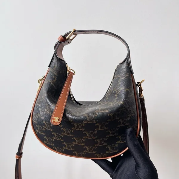 Celine Lulu Teen Hobo Bag in Triomphe Canvas product view 7