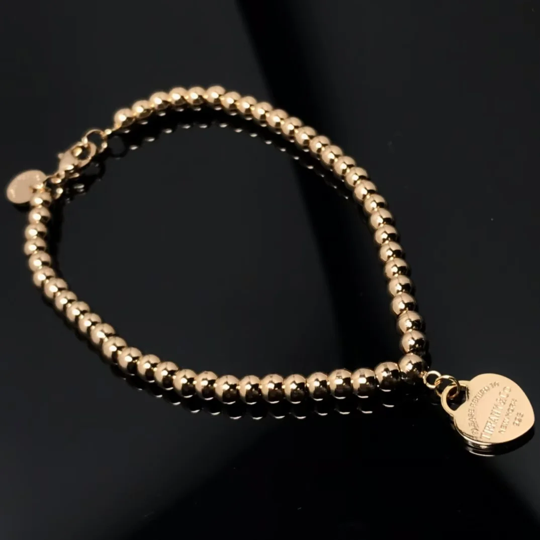 Tiffany & Co. Heart Tag Bead Bracelet Rose-Tone product view 2