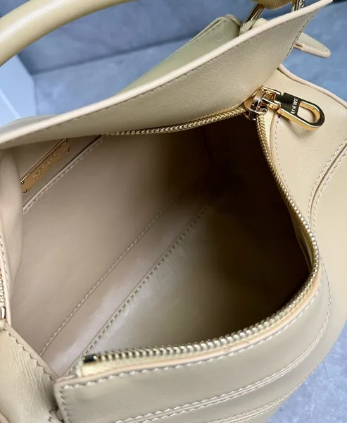 Loewe Featherlight Puzzle Small Bag in Dark Butter Nappa Lambskin product view 6