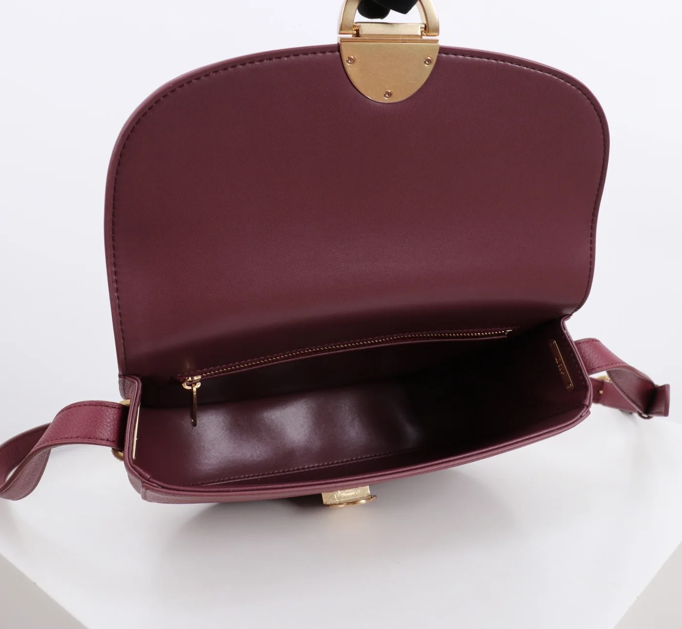 Medium Dior Médaillon Flap Bag — Burgundy product view 8