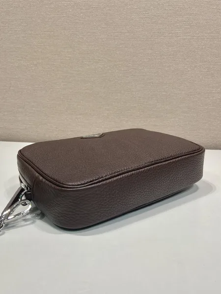 Prada Leather Pouch — Grey product view 6