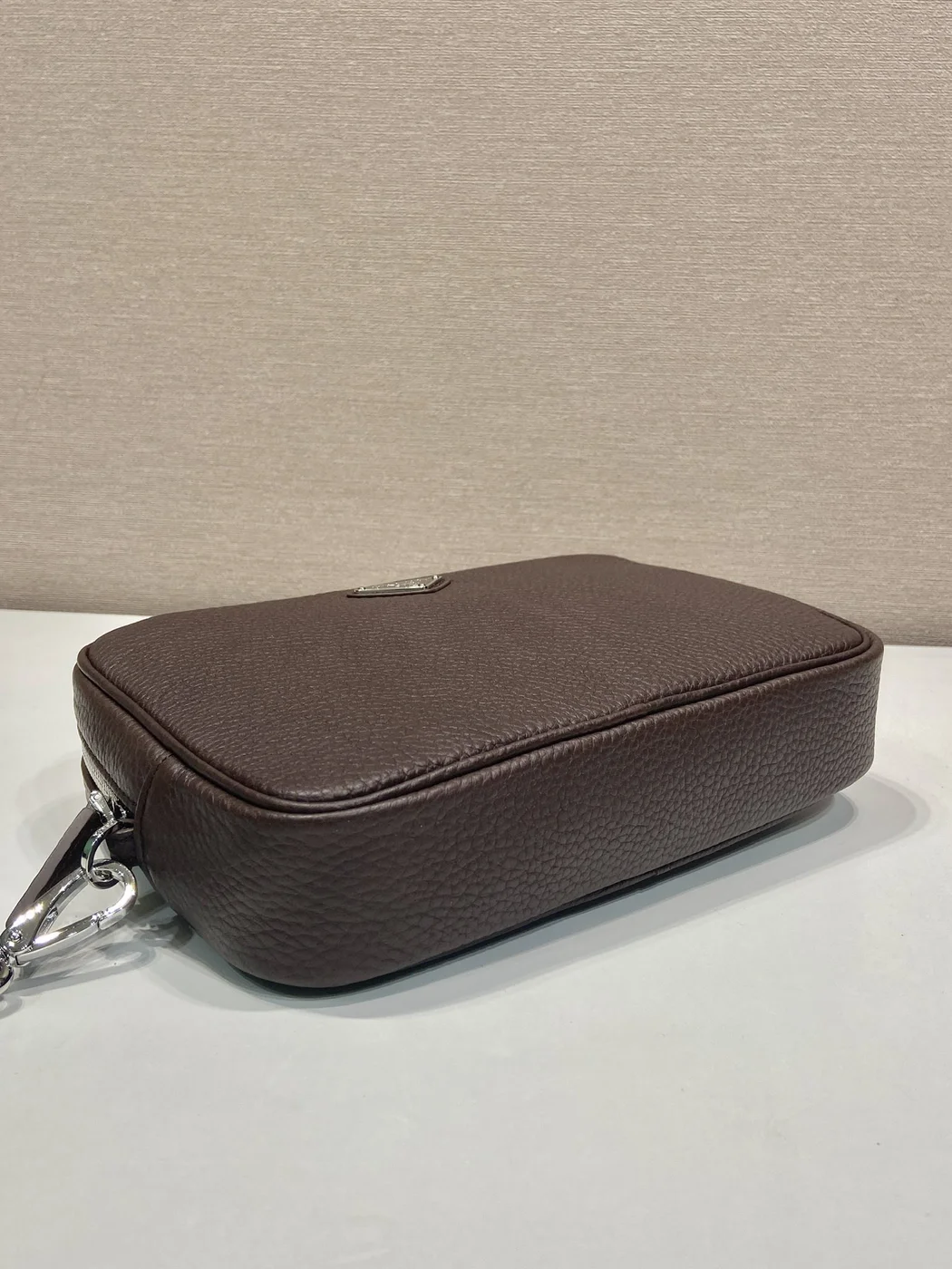 Prada Leather Pouch — Grey product view 6