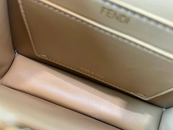 Fendi Peekaboo ISeeU Petite Bag In Beige Nappa Leather product view 6