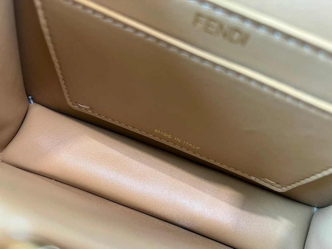 Fendi Peekaboo ISeeU Petite Bag In Beige Nappa Leather product view 6