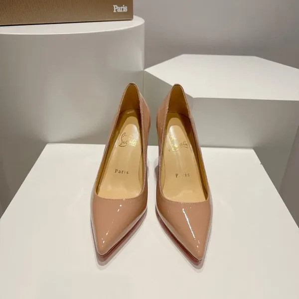 Christian Louboutin Scepter 85 Patent Pumps Nude Pink product view 3