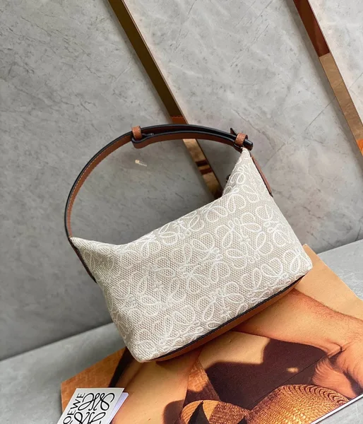 Loewe Cubi Medium Bag in Ecru Anagram Jacquard product view 2